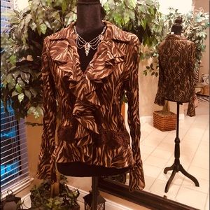 Dressy animal print blouse/ work attire